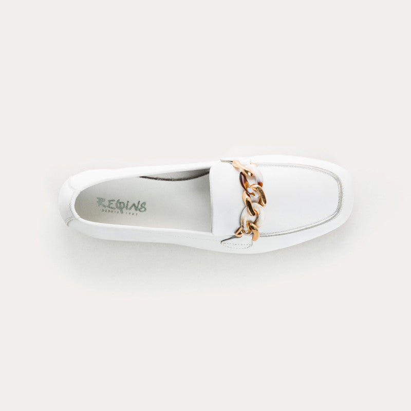 REQINS HOREL BLANC MOCASSINS