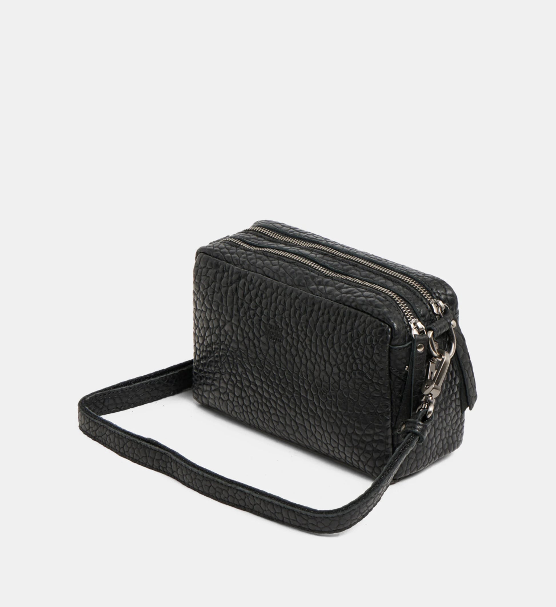 MILA LOUISE MAMA CUIR BUBBLE NOIR CHAINE BI COLOR – APIRILA14