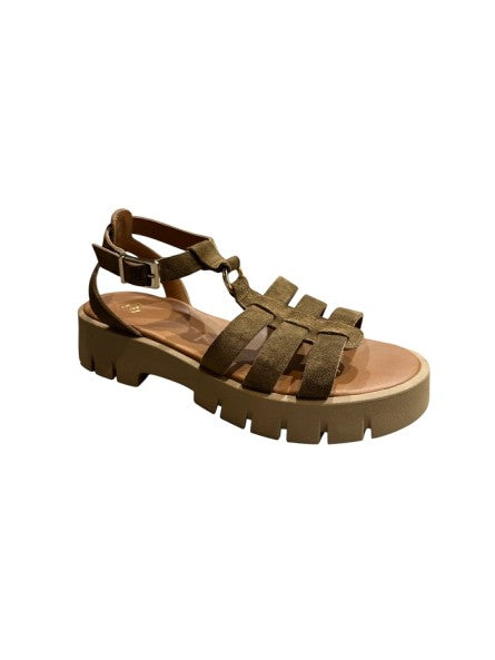 SANDALES SADIE VELOURS CAMEL SMS