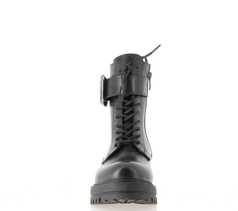 BOTTINES MALAIN CUIR NOIR COCO ABRICOT
