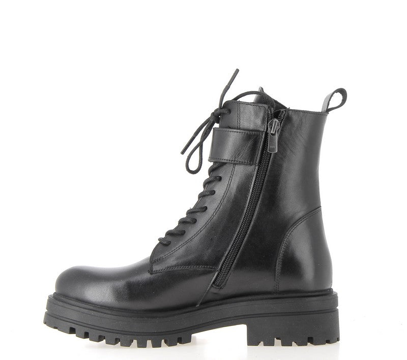 BOTTINES MALAIN CUIR NOIR COCO ABRICOT