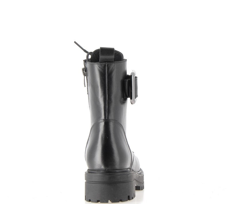 BOTTINES MALAIN CUIR NOIR COCO ABRICOT