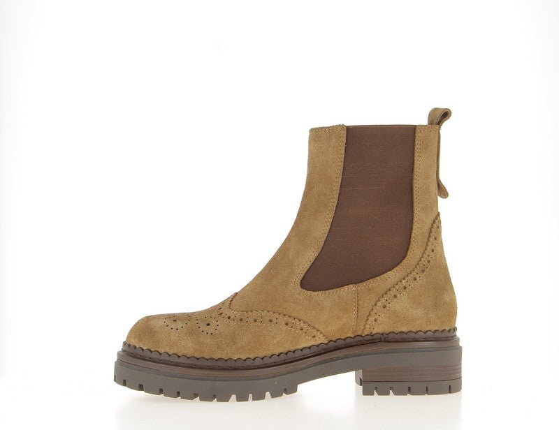 Bottines Mollans velours cigare Coco Abricot
