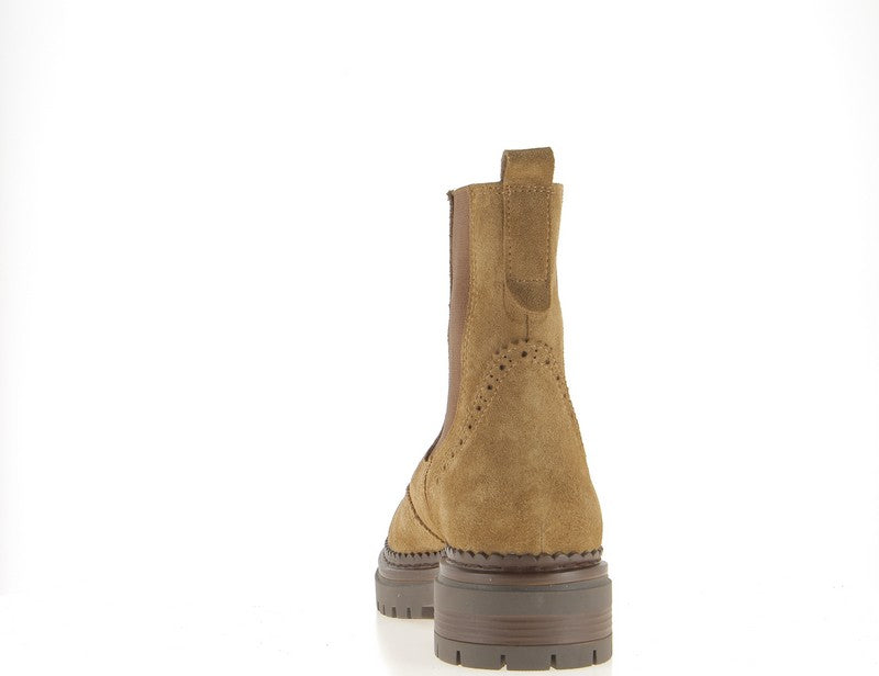 Bottines Mollans velours cigare Coco Abricot