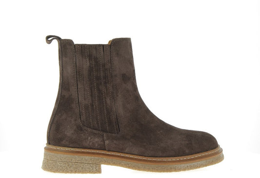 Bottines Saivres velours chocolat Coco Abricot