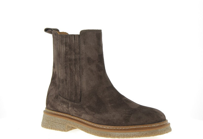 Bottines Saivres velours chocolat Coco Abricot