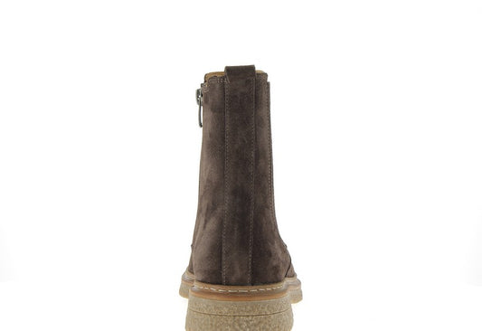 Bottines Saivres velours chocolat Coco Abricot