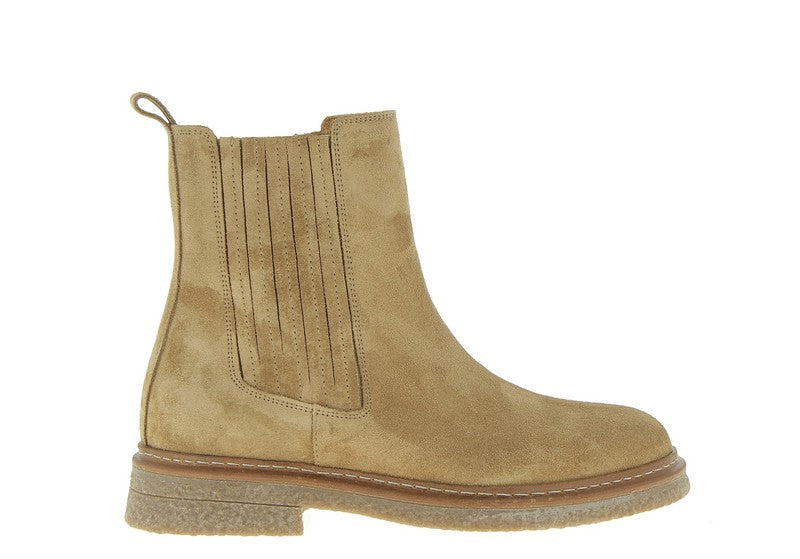 Bottines Saivres velours Tabac Coco Abricot