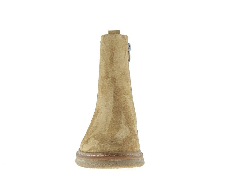 Bottines Saivres velours Tabac Coco Abricot