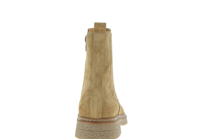 Bottines Saivres velours Tabac Coco Abricot