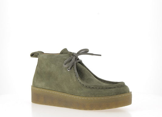 Chaussures à lacet mid Salice velours Kaki Coco Abricot