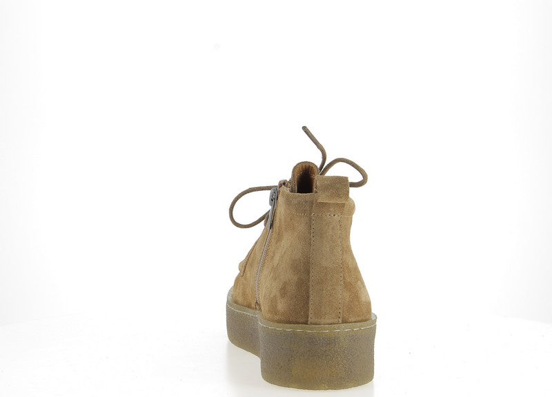 Chaussures à lacet mid Salice velours tabac Coco Abricot
