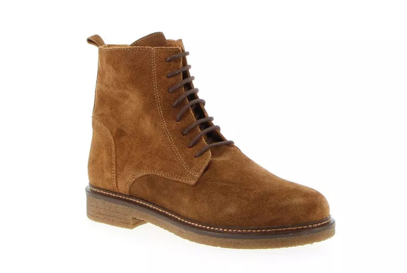 Bottines Aliwell Zag Velours Camel